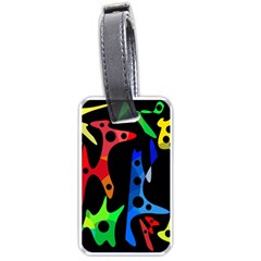 Colorful Abstract Pattern Luggage Tags (one Side)  by Valentinaart