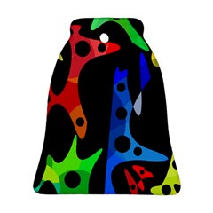 Colorful Abstract Pattern Bell Ornament (2 Sides) by Valentinaart