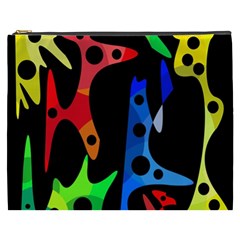 Colorful Abstract Pattern Cosmetic Bag (xxxl)  by Valentinaart