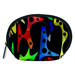 Colorful Abstract Pattern Accessory Pouches (medium)  by Valentinaart