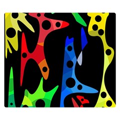 Colorful Abstract Pattern Double Sided Flano Blanket (small) 