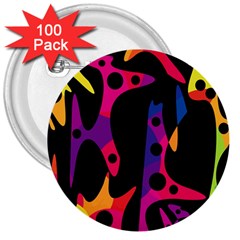 Colorful Pattern 3  Buttons (100 Pack)  by Valentinaart