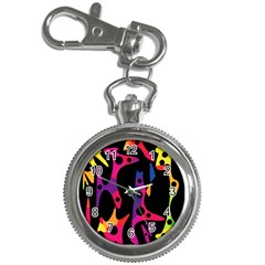 Colorful Pattern Key Chain Watches by Valentinaart