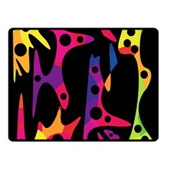 Colorful Pattern Double Sided Fleece Blanket (small) 