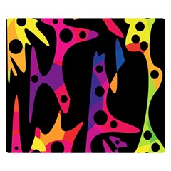 Colorful Pattern Double Sided Flano Blanket (small) 