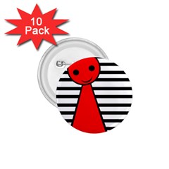 Red Pawn 1 75  Buttons (10 Pack) by Valentinaart