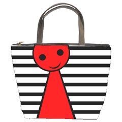 Red Pawn Bucket Bags by Valentinaart