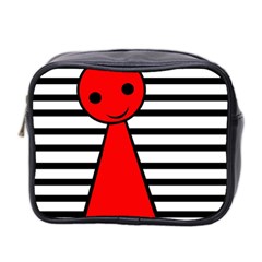 Red Pawn Mini Toiletries Bag 2-side by Valentinaart