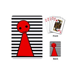 Red Pawn Playing Cards (mini)  by Valentinaart