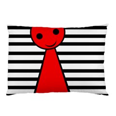 Red Pawn Pillow Case (two Sides) by Valentinaart