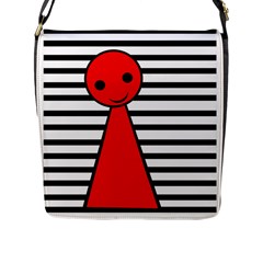 Red Pawn Flap Messenger Bag (l)  by Valentinaart