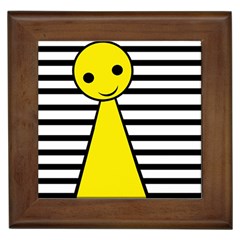 Yellow Pawn Framed Tiles by Valentinaart