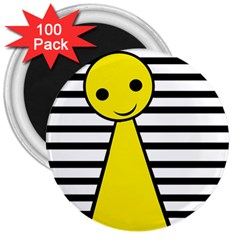 Yellow Pawn 3  Magnets (100 Pack) by Valentinaart