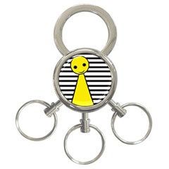 Yellow Pawn 3-ring Key Chains by Valentinaart