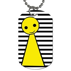 Yellow Pawn Dog Tag (one Side) by Valentinaart