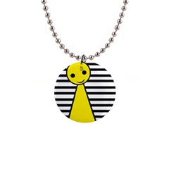 Yellow Pawn Button Necklaces by Valentinaart