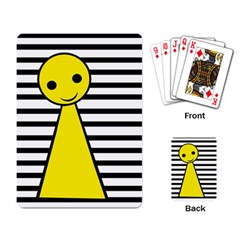 Yellow Pawn Playing Card by Valentinaart