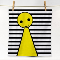 Yellow Pawn Face Towel by Valentinaart