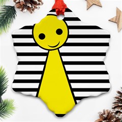 Yellow Pawn Snowflake Ornament (2-side)