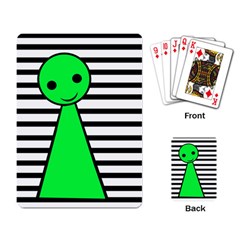 Green Pawn Playing Card by Valentinaart