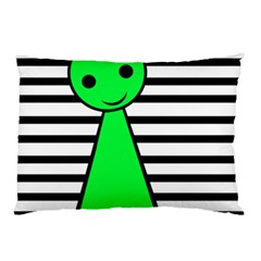 Green Pawn Pillow Case by Valentinaart