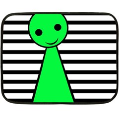 Green Pawn Double Sided Fleece Blanket (mini)  by Valentinaart