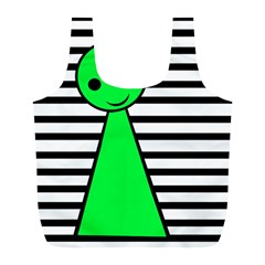 Green Pawn Full Print Recycle Bags (l)  by Valentinaart