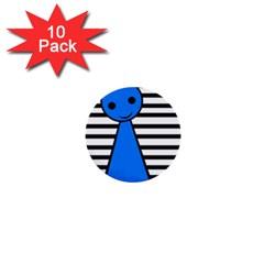 Blue Pawn 1  Mini Buttons (10 Pack)  by Valentinaart