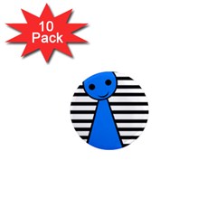 Blue Pawn 1  Mini Magnet (10 Pack)  by Valentinaart