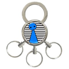 Blue Pawn 3-ring Key Chains by Valentinaart