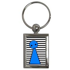 Blue Pawn Key Chains (rectangle)  by Valentinaart