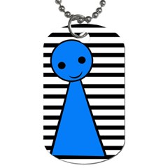 Blue Pawn Dog Tag (one Side) by Valentinaart