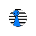 Blue pawn Golf Ball Marker Front