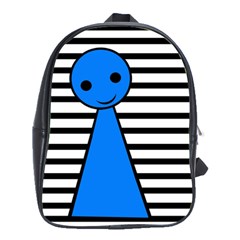 Blue Pawn School Bags(large)  by Valentinaart