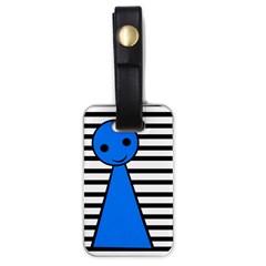 Blue Pawn Luggage Tags (one Side)  by Valentinaart