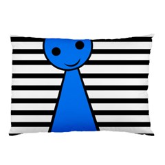 Blue Pawn Pillow Case (two Sides) by Valentinaart