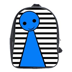 Blue Pawn School Bags (xl)  by Valentinaart