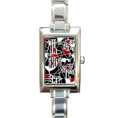 Artistic Abstraction Rectangle Italian Charm Watch by Valentinaart