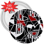 Artistic abstraction 3  Buttons (100 pack)  Front