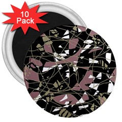 Artistic Abstract Pattern 3  Magnets (10 Pack)  by Valentinaart