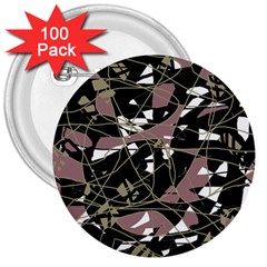 Artistic Abstract Pattern 3  Buttons (100 Pack)  by Valentinaart