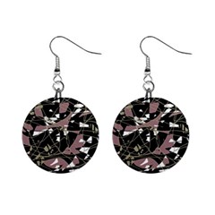 Artistic Abstract Pattern Mini Button Earrings by Valentinaart