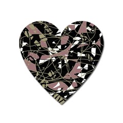 Artistic Abstract Pattern Heart Magnet by Valentinaart