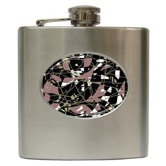 Artistic Abstract Pattern Hip Flask (6 Oz) by Valentinaart