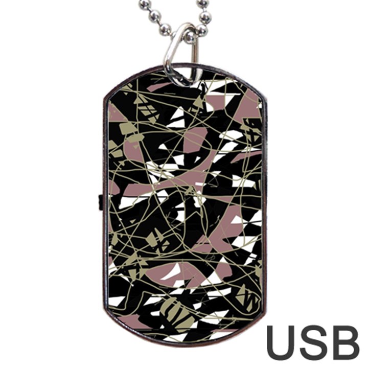 Artistic abstract pattern Dog Tag USB Flash (One Side)