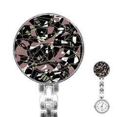 Artistic Abstract Pattern Stainless Steel Nurses Watch by Valentinaart