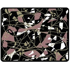 Artistic Abstract Pattern Double Sided Fleece Blanket (medium)  by Valentinaart