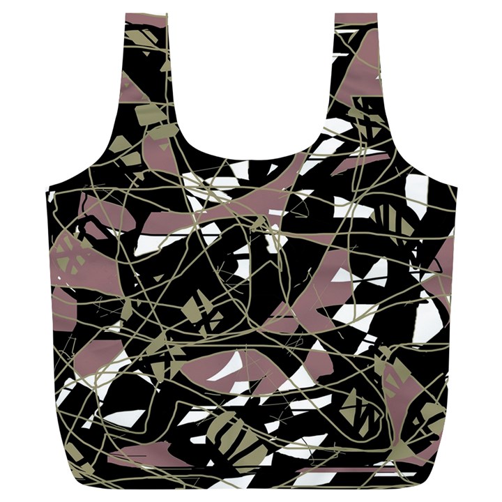 Artistic abstract pattern Full Print Recycle Bags (L) 