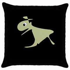 Kangaroo Throw Pillow Case (black) by Valentinaart