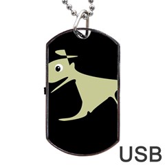 Kangaroo Dog Tag Usb Flash (one Side)